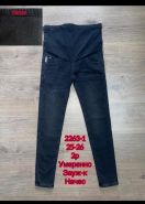 Джинсы для беременных 2263-1 черные мех