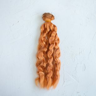 Трессы для создания причеcки куклам - волны Медный, 25 СМ