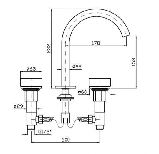Смеситель для раковины Zucchetti Isy22 ZIS4340.C50 излив 17,8 см схема 2