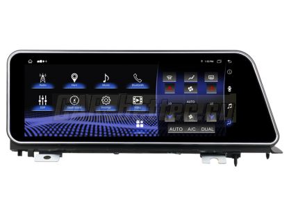 Магнитола Lexus RX 2016-2019, экран 12 дюймов, 360 AHD, черная и коричневая задняя рамка (GMV3605ALB)