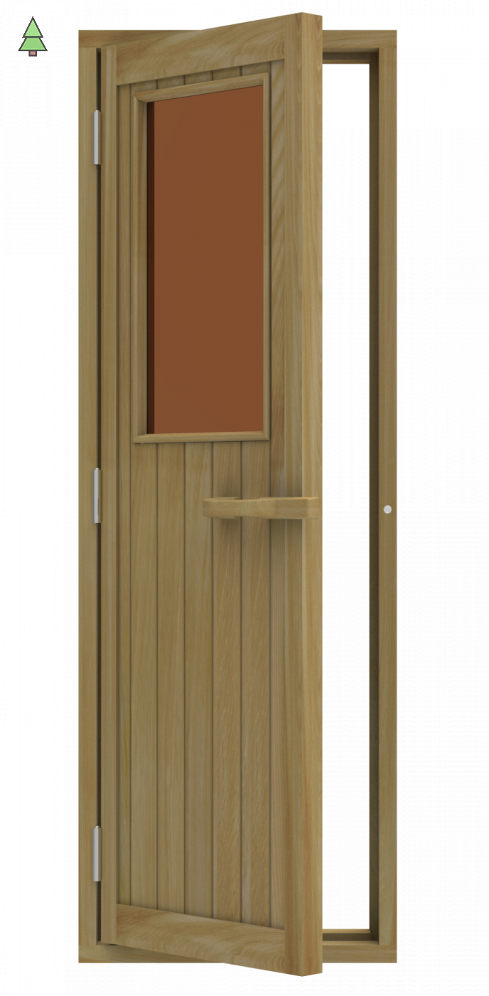 SAWO Дверь 700 x 2040, бронза, кедр, левая, артикул 735-4SGD-L