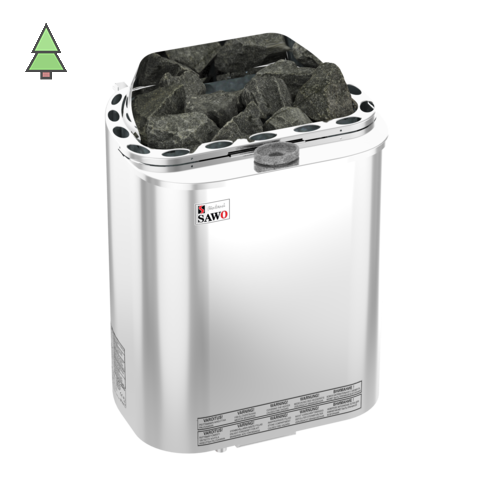 Электрическая печь SAWO SCANDIA COMBI SCAC-80NS-Z (8 кВт, с парогенератором, внутри оцинковка, снаружи нержавейка), выносной пульт (пульт и блок мощности докупаются отдельно)