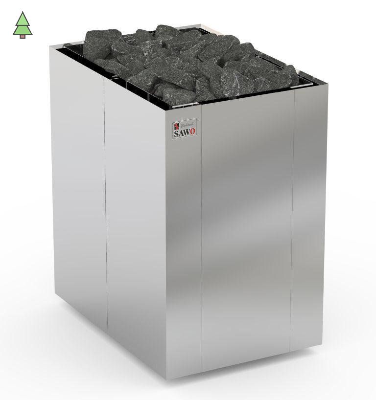 Электрическая печь SAWO SUPER NORDEX V12 FlOOR NRFS-240NS-V12-Z (24 кВт, нержавейка+оцинковка), выносной пульт (пульт и блок мощности докупаются отдельно)