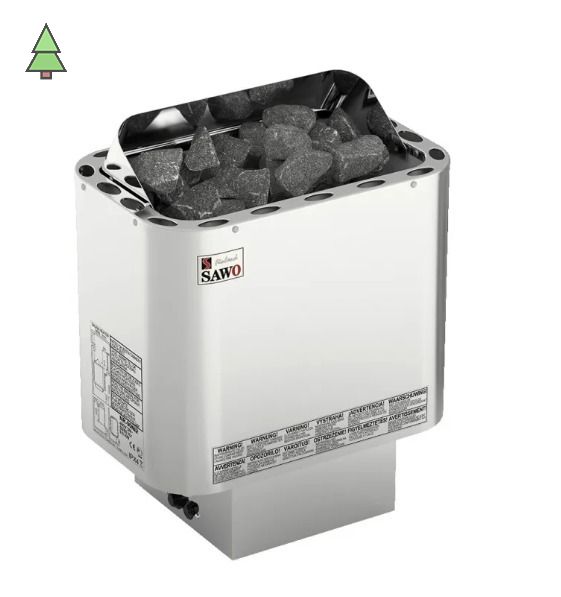 Электрическая печь SAWO NORDEX NR-45Ni2-Z (4,5 кВт, внутри оцинковка, снаружи нержавейка), выносной пульт (встроенный блок мощности, пульт покупается отдельно)