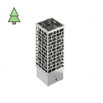 Электрическая печь SAWO Cubos CUB3-75Ni2-P (7,5 кВт, нержавейка), выносной пульт (встроенный блок мощности, пульт покупается отдельно)