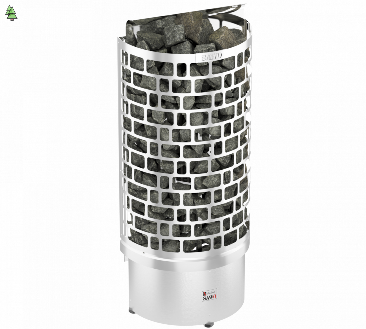 SAWO Электрическая печь Aries напольная пристенная, 6,0 кВт, нерж. сталь, артикул ARI3-60NS-WL-P, выносной пульт (пульт и блок мощности докупаются отдельно)