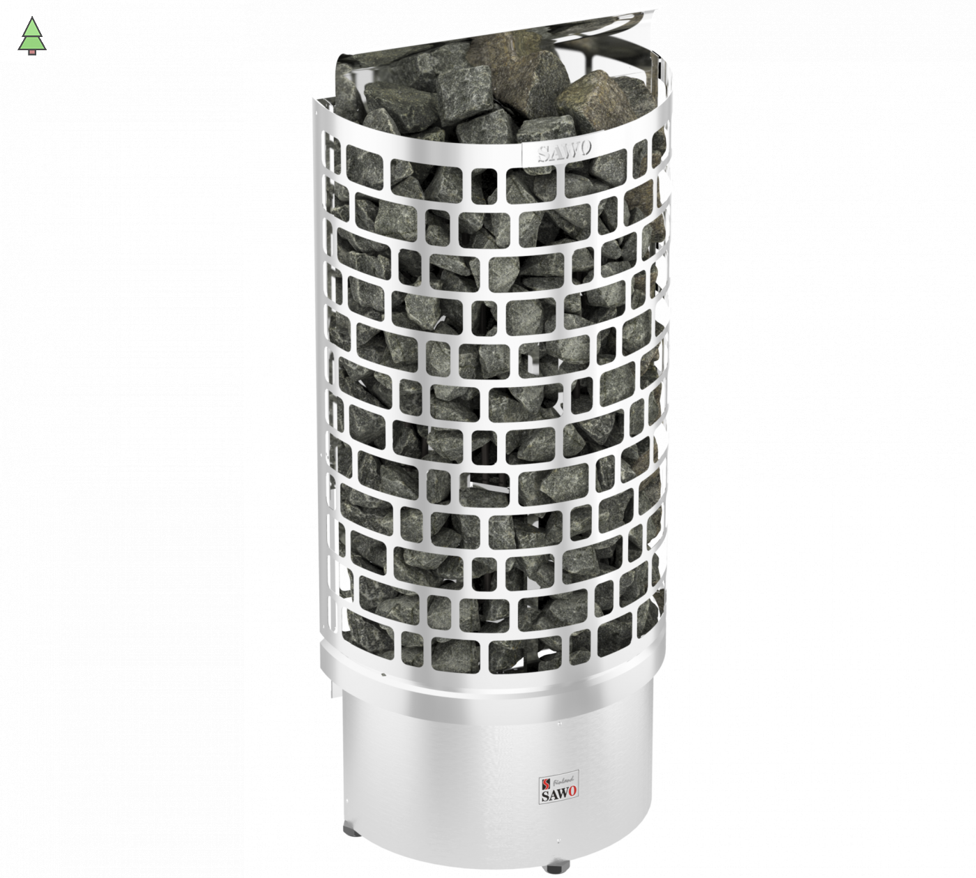 SAWO Электрическая печь Aries напольная пристенная, 9,0 кВт, нерж. сталь, артикул ARI3-90NS-WL-P, выносной пульт (пульт и блок мощности докупаются отдельно)