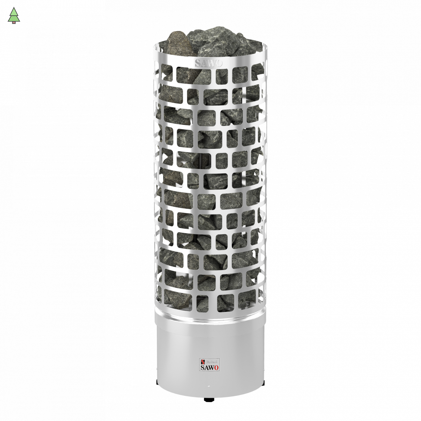 SAWO Электрическая печь Aries напольная, 6,0 кВт, нерж. сталь, артикул ARI3-60NS-P, выносной пульт (пульт и блок мощности докупаются отдельно)