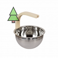 SAWO Ведро стальное 3л., ручка изогнутая осина, 343-MA