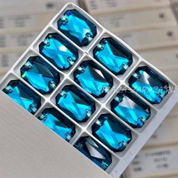 DeLuxe Пришивные Стразы Blue_Zircon Алмаз 14*20 мм