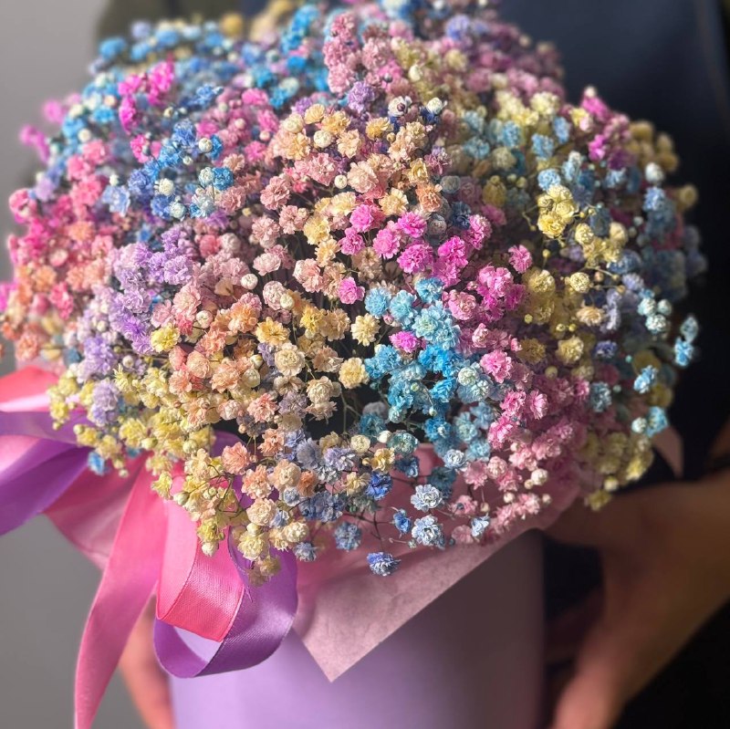 Радужная гипсофила в коробке M