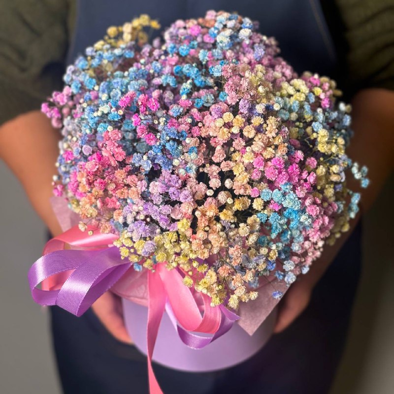 Радужная гипсофила в коробке M