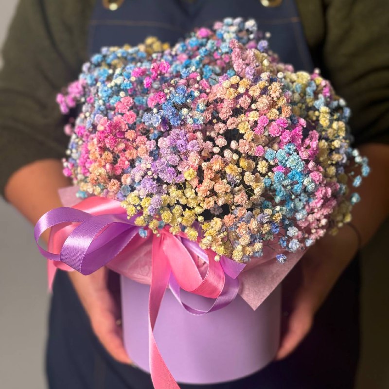 Радужная гипсофила в коробке M