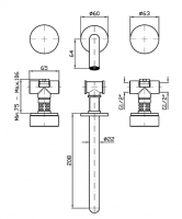 Встраиваемый смеситель для раковины Zucchetti Isy22 ZIS4641.C51 схема 2