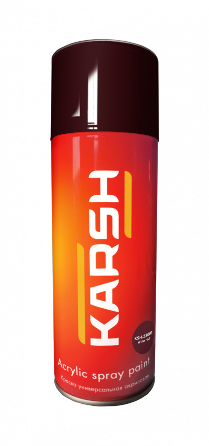 Karsh Краска акриловая  RAL3005 винно-красная, 400мл аэрозоль, глянец