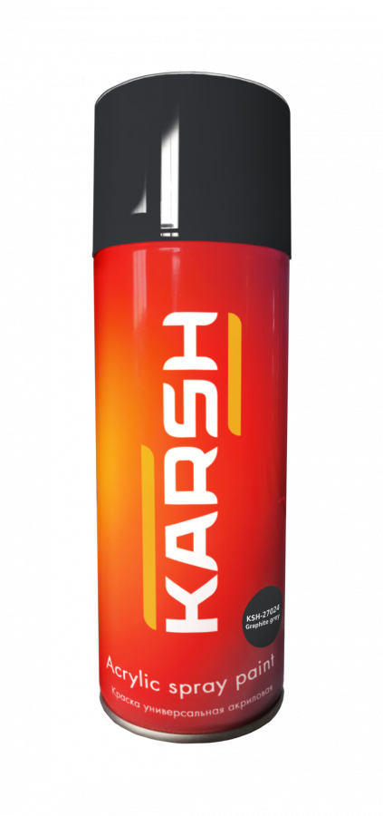 Karsh Краска акриловая RAL7024 графитовая серая 400мл аэрозоль, глянец