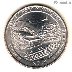 США 25 центов 2014 D