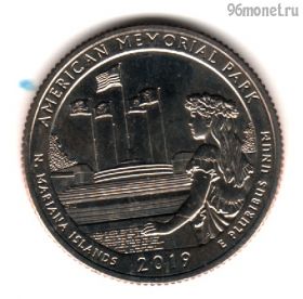 США 25 центов 2019 S