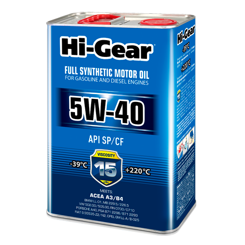 Hi-Gear API SP/CF 5W-40, 4л