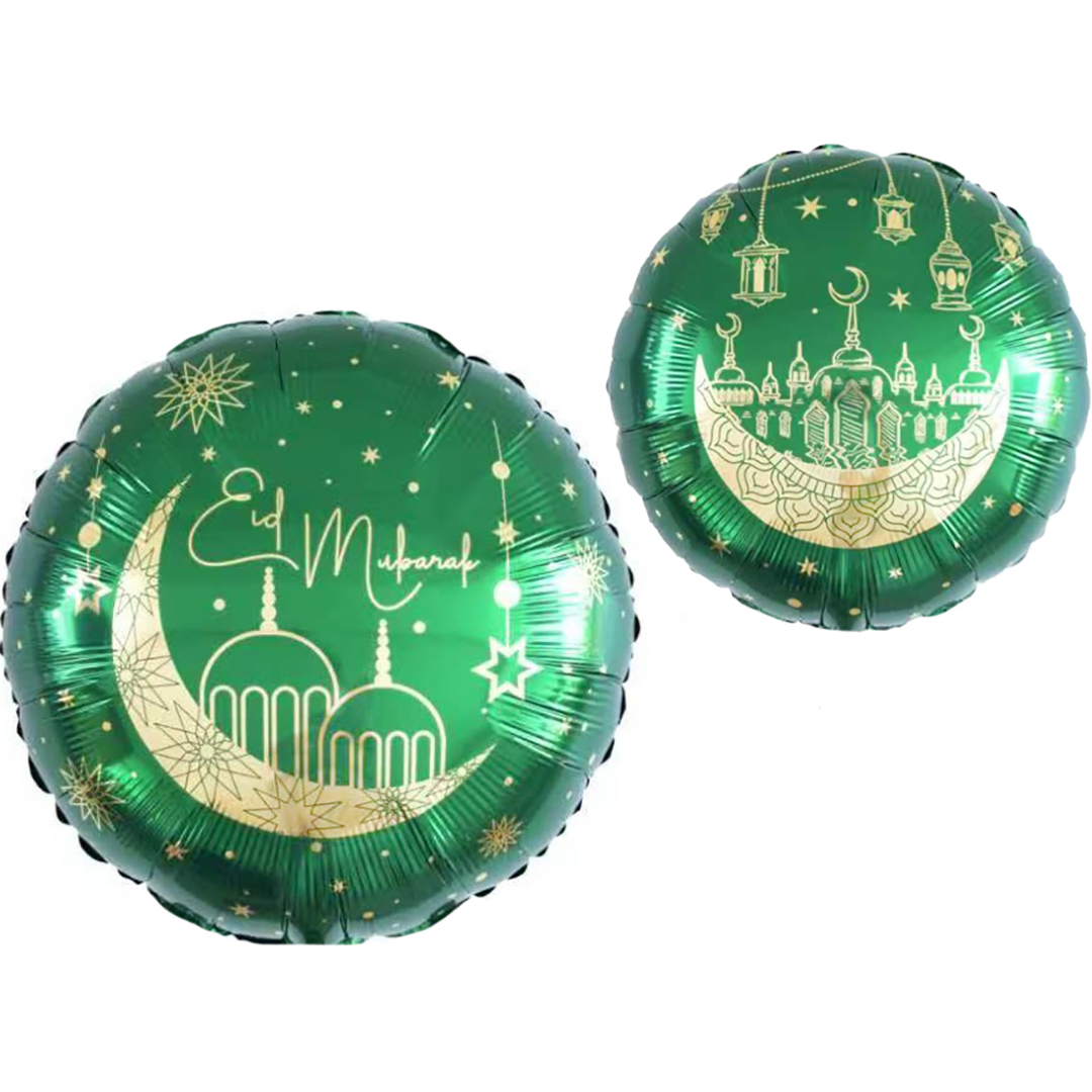 Сказки Востока зелёный круглый двухсторонний шар фольгированный с гелием