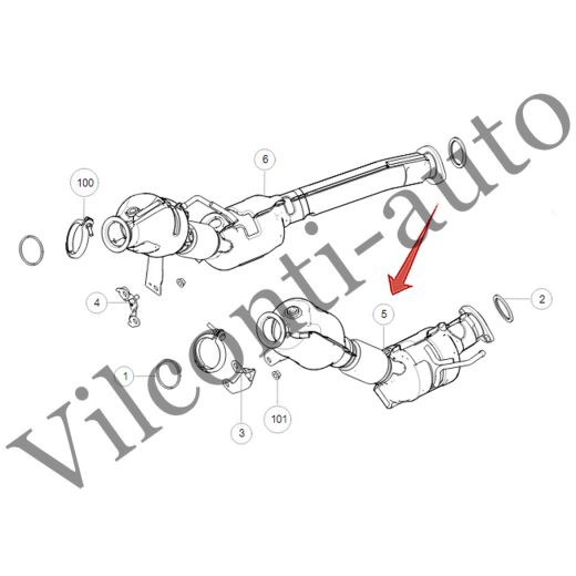 КАТАЛИЗАТОР TANK 700 1205123XKL01A 100% ОРИГИНАЛ