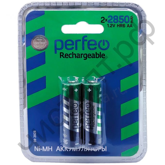 Аккум.Perfeo AA R6 2850mAh/ 2BL Пластик