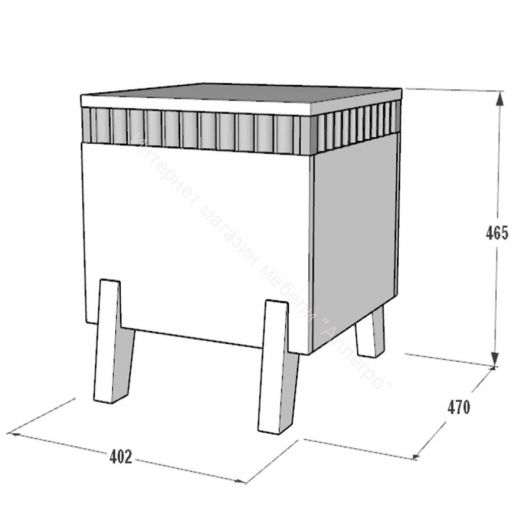 Пуфик с ножками Ольга 3 Дуб коми