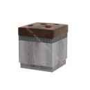 Пуфик на цоколе Ольга 3 Дуб делано серый