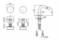 Смеситель для биде Zucchetti Isy22 ZIS5751 схема 2