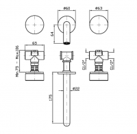Встраиваемый смеситель для раковины Zucchetti Isy22 ZIS6640.C50 схема 2