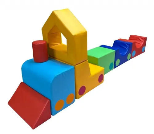 Детский игровой набор из мягких модулей «Паровоз»