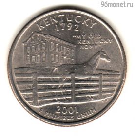 США 25 центов 2001 P Кентукки