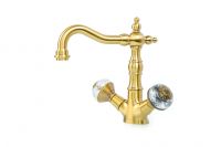 Вентильный смеситель для умывальника Boheme Flora 312-FL схема 1