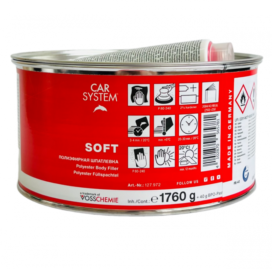 Шпатлевка 2К полиэфирная "Soft" беж. (1.8кг)