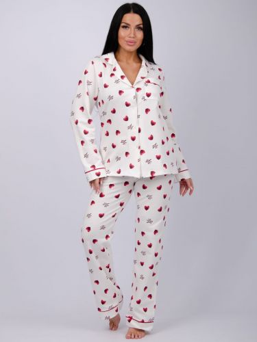 Пижама "Ланвин 2" сердце, футер начес