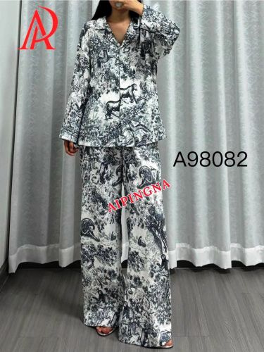 Пижама хлопок с брюками  AIPINGNA 98082 (бело-черный)