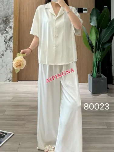 Пижама шелк с брюками  AIPINGNA 80023 (белый)