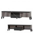 Тумба ТВ №1 с ножками Ольга 3 Дуб делано серый