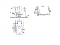Подвесной унитаз матовый с функцией биде Boheme Mirage 967-2 схема 2