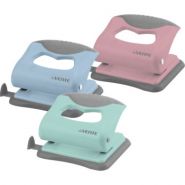 Дырокол "deVENTE. Pastel" (20 листов) пластиковый с каучуковой вставкой, с линейкой, в картонной коробке, 3 пастельных цвета ассорти