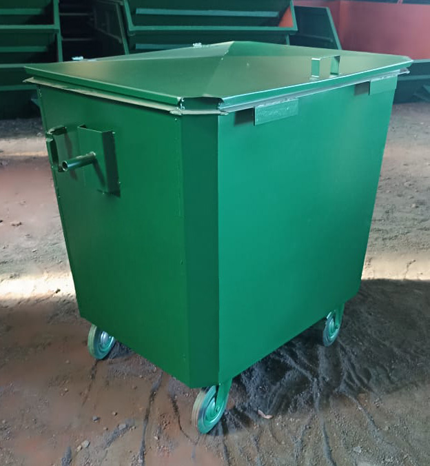 Металлический контейнер Дигрус 1,1 м3 зеленый К-06-З/Д