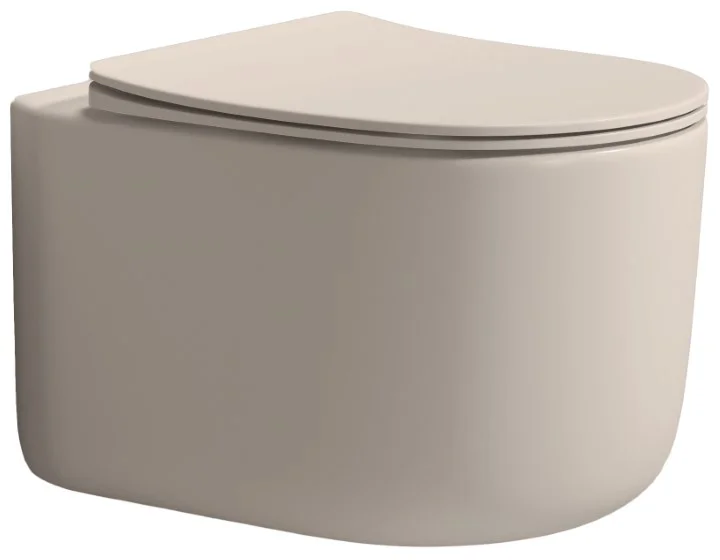 Flow подвесной унитаз LATTE SOFT с крышкой, функция Торнадо