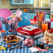 ПРИБОР ДЛЯ ПРИГОТОВЛЕНИЯ ВАФЕЛЬ ARIETE 1973/00 PARTY TIME, КРАСНЫЙ