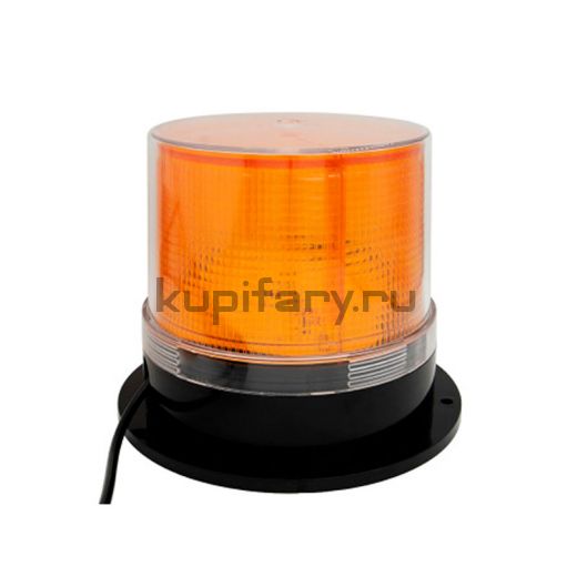 Маяк проблесковый светодиодный оранжевый 115 мм 24 LED на магните в прикуриватель PM2167