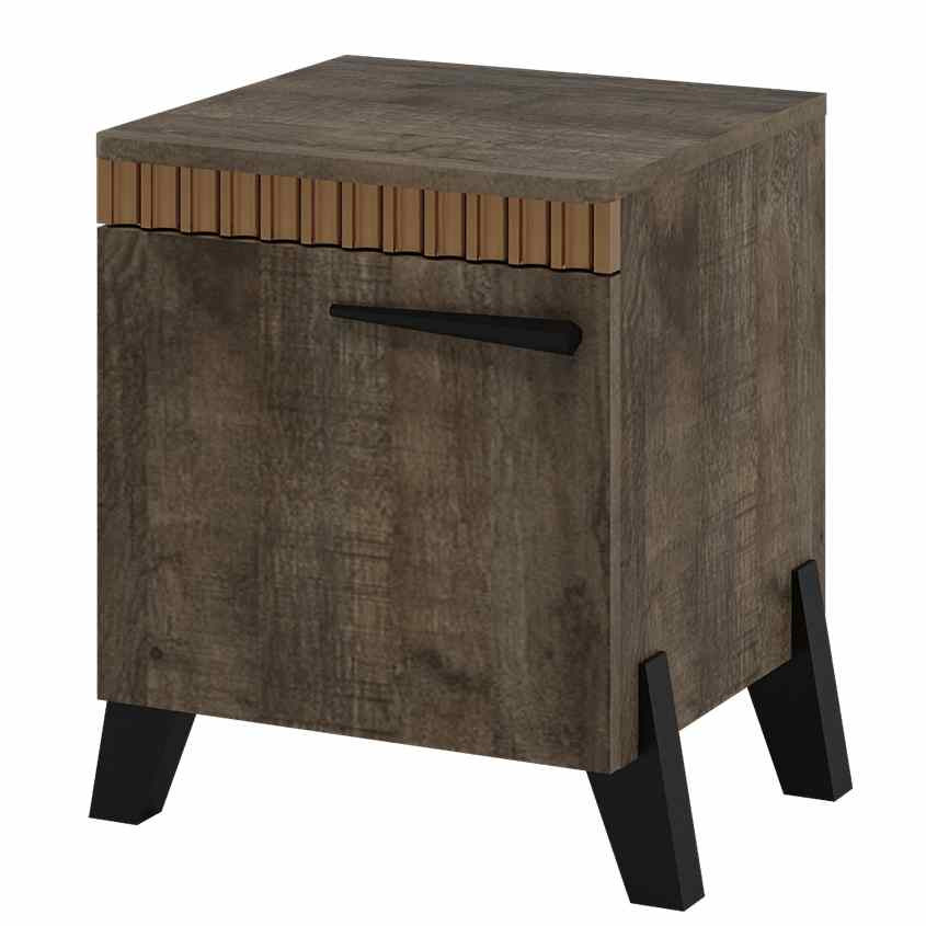 Тумба прикроватная с ножками Ольга 3 (Дуб коми/Голден Пэлас)