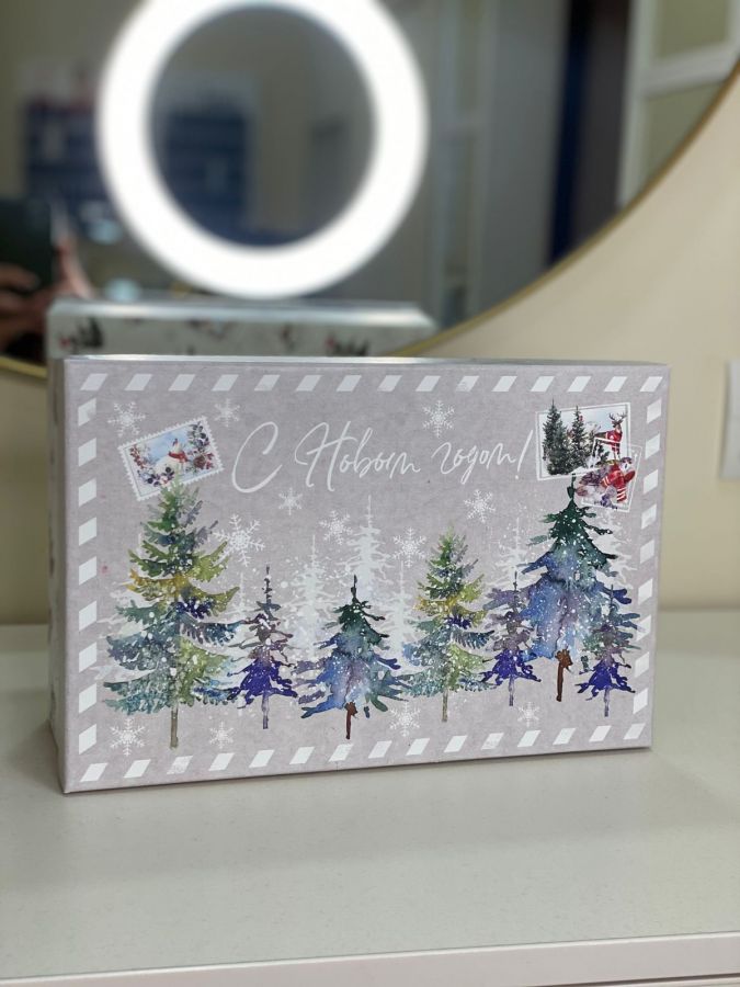 Подарочная коробка новогодняя