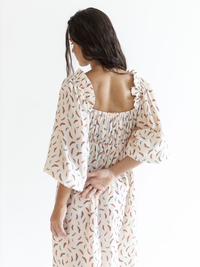 Платье Estate из бамбука "Перья"