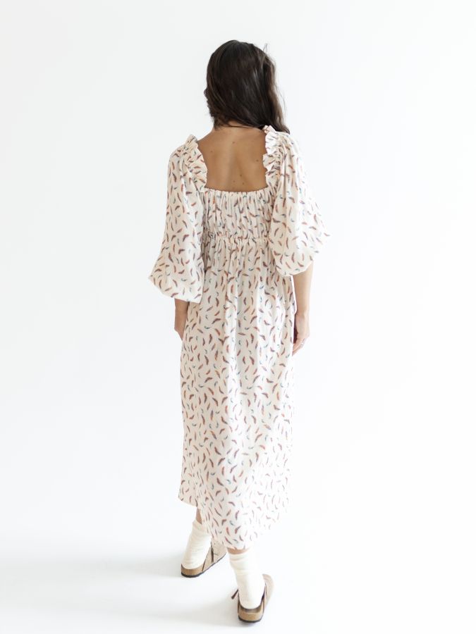 Платье Estate из бамбука "Перья"