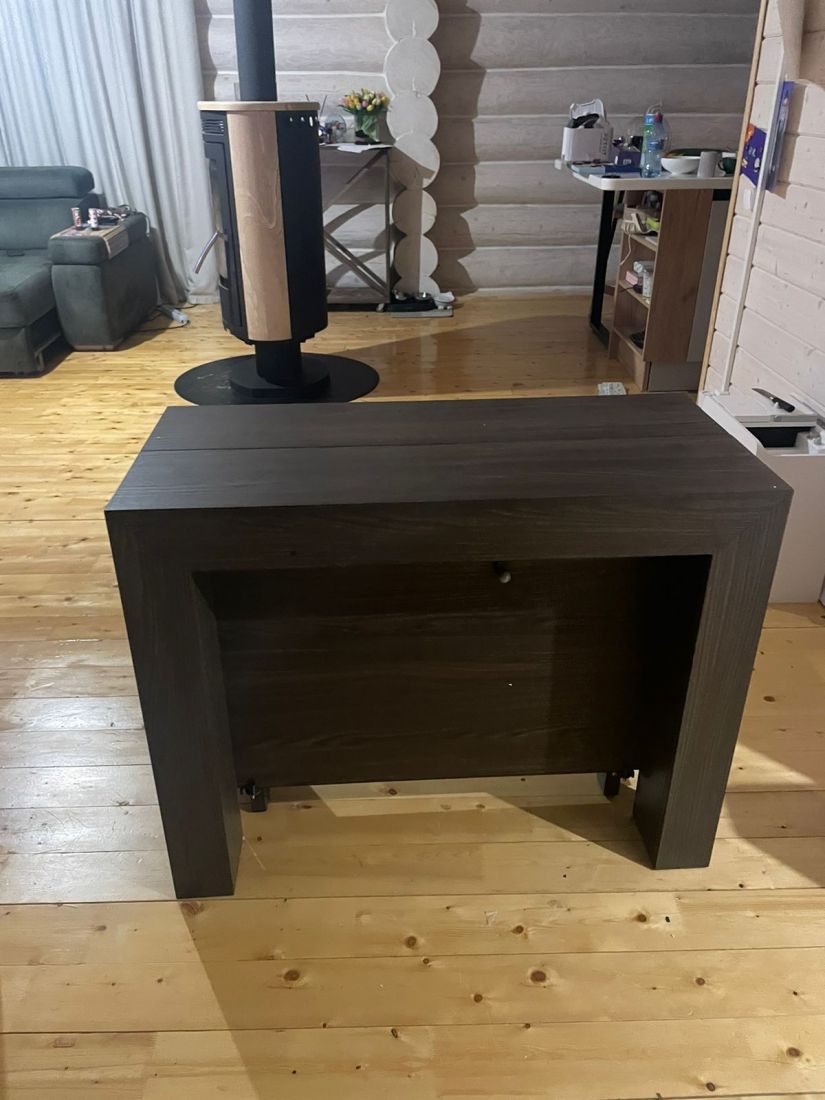 Стол консоль трансформер В 2307-8S темный дуб