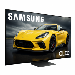 Samsung QE55S90FAEXRU — боковой ракурс ультратонкого корпуса LaserSlim